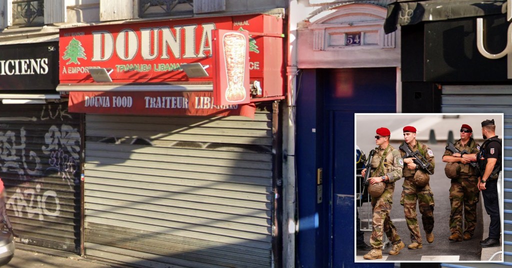 The woman was allegedly attacked by five men after seeking refuge inside the Dounia kebab shop